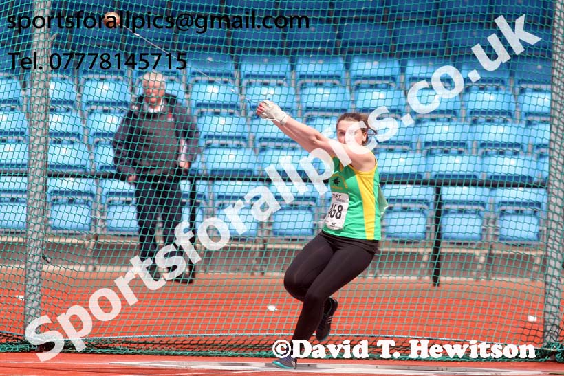 Womens under-20s hammer, Northern Senior and Under-20s Champs., SportsCity, Manchester. Photo: David T. Hewitson/Sports for All Pics